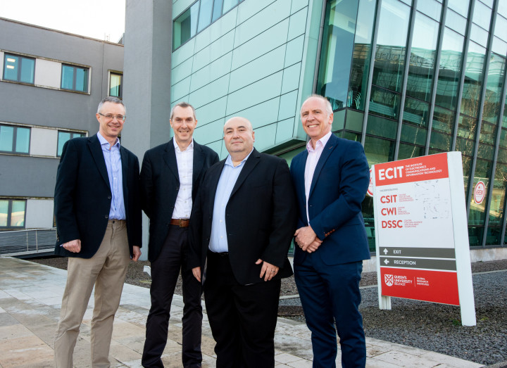 David Moore with Titan Founders: Dwayne Burns, Sakir Sezer, Godfrey Gaston